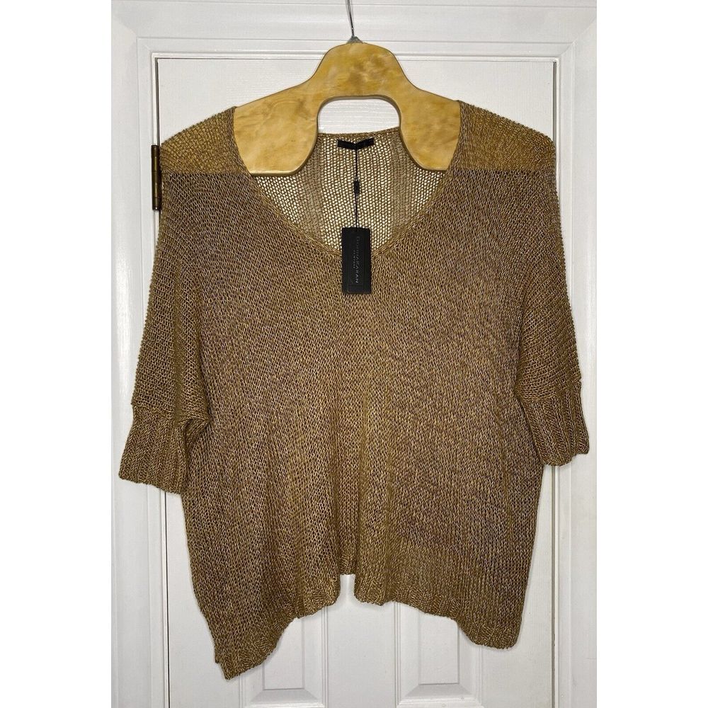 Donna Karan New York Oversized Sweater Paper Bag‎ Small Linen Silk New Read